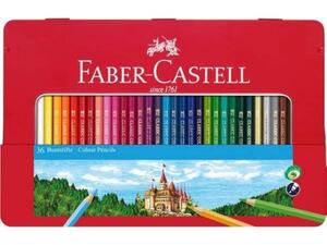 Κασετίνα μεταλλική με ξυλομπογιές FABER CASTELL συσκευασία (36 τεμάχια)